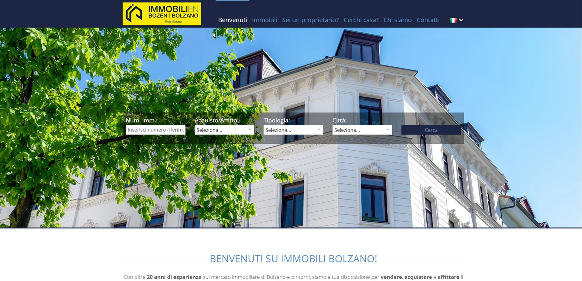 Immobili Bolzano Sito web
